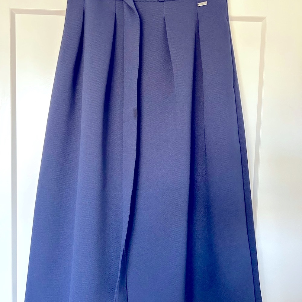 Armani Exchange Blue Maxi A-Line Skirt